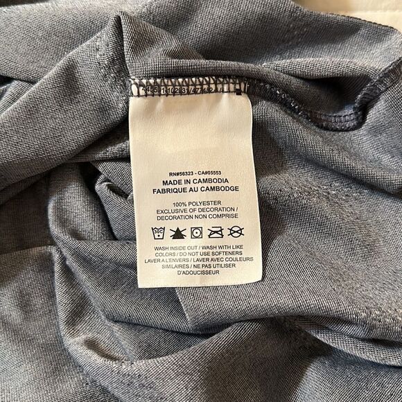 Nike M Indigo Blue White Triple Interrupted Vertical Stripe Short Sleeve Tee - Picture 9 of 9